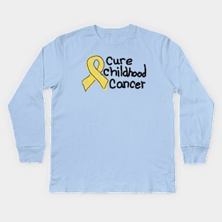 Cure Childhood Cancer Kids Long Sleeve T-Shirt